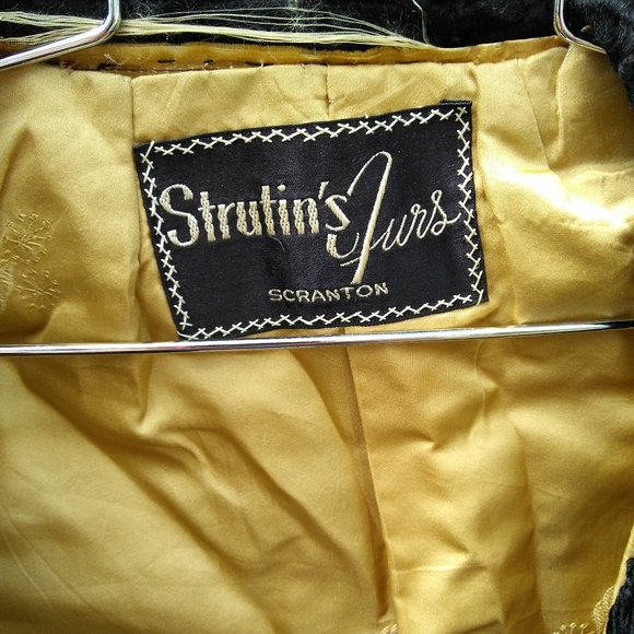 Vintage black persian lamb cropped cocktail jacket 3/4 sleeves - Picture 3 of 11